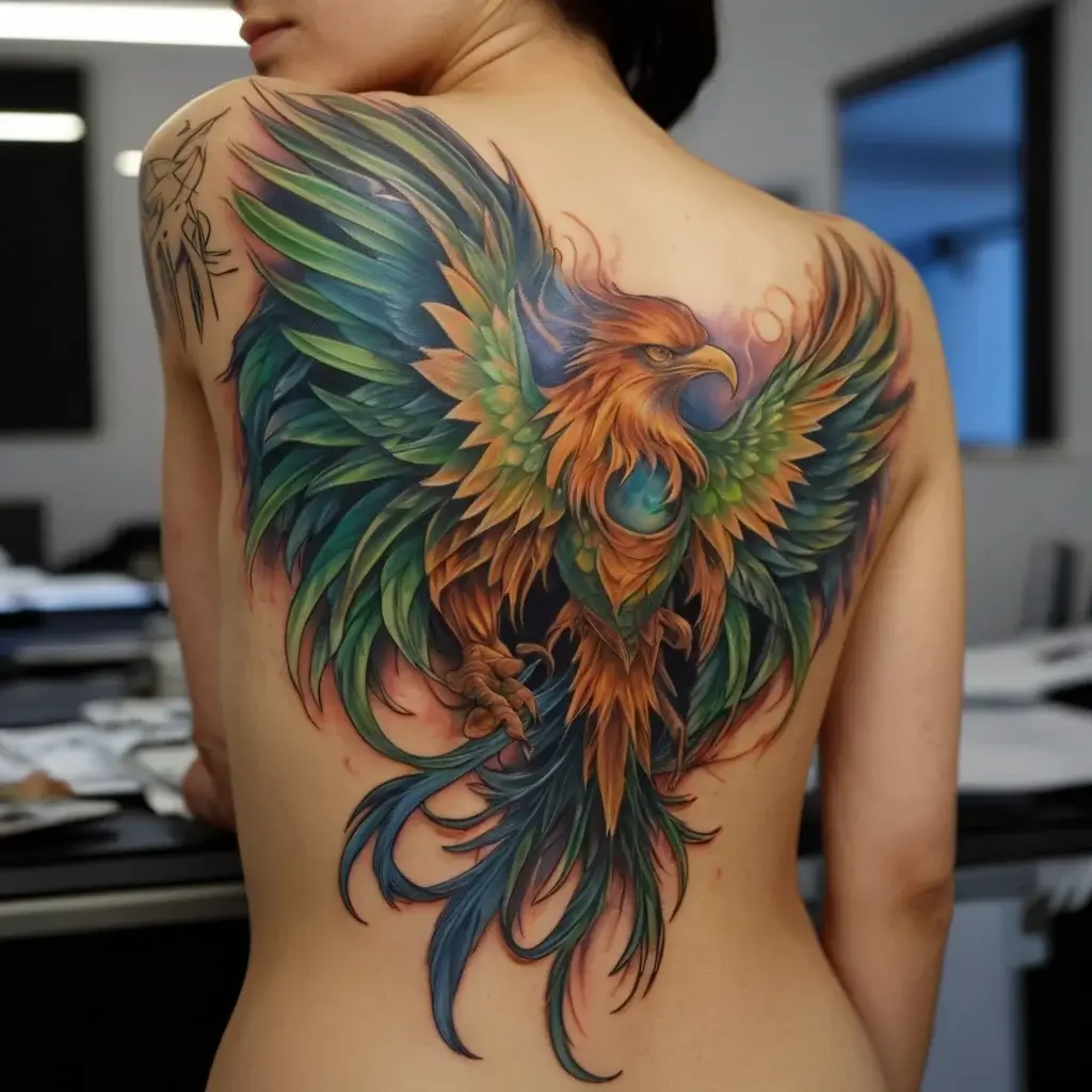 Phoenix bird tattoo (24)