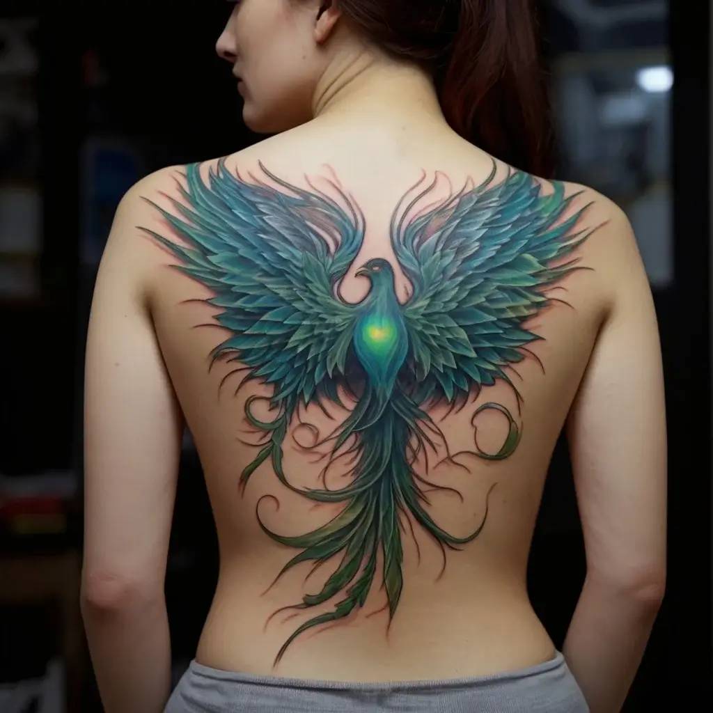 Phoenix bird tattoo (25)