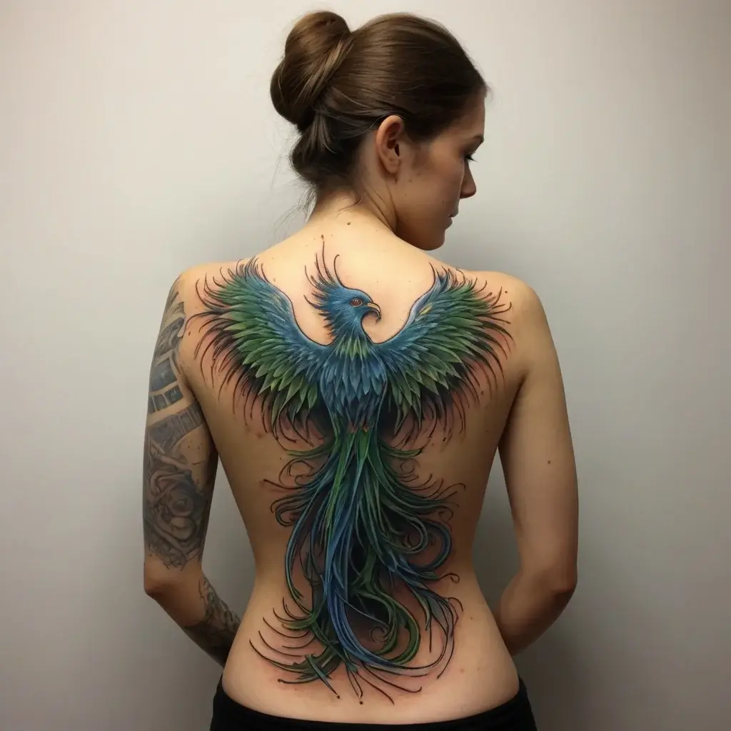 Phoenix bird tattoo (26)