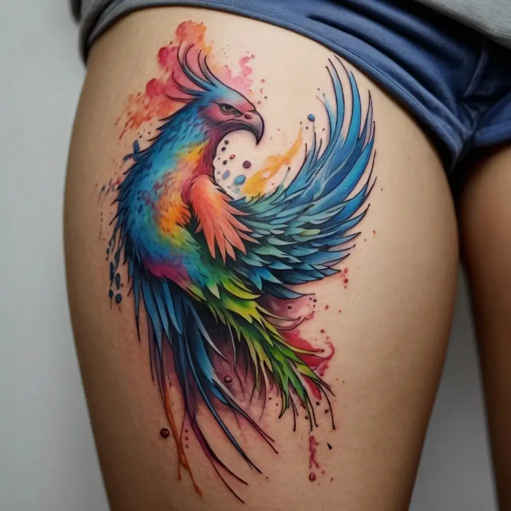 Phoenix bird tattoo (45)