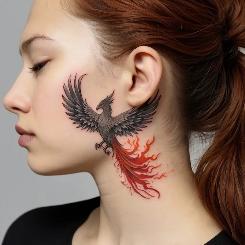 Phoenix bird tattoo (5)