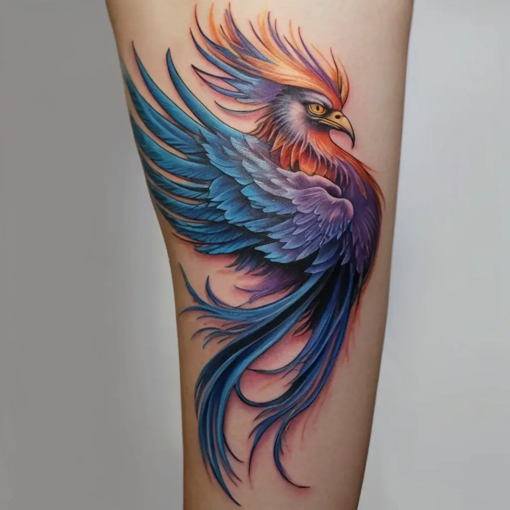 Phoenix bird tattoo (50)