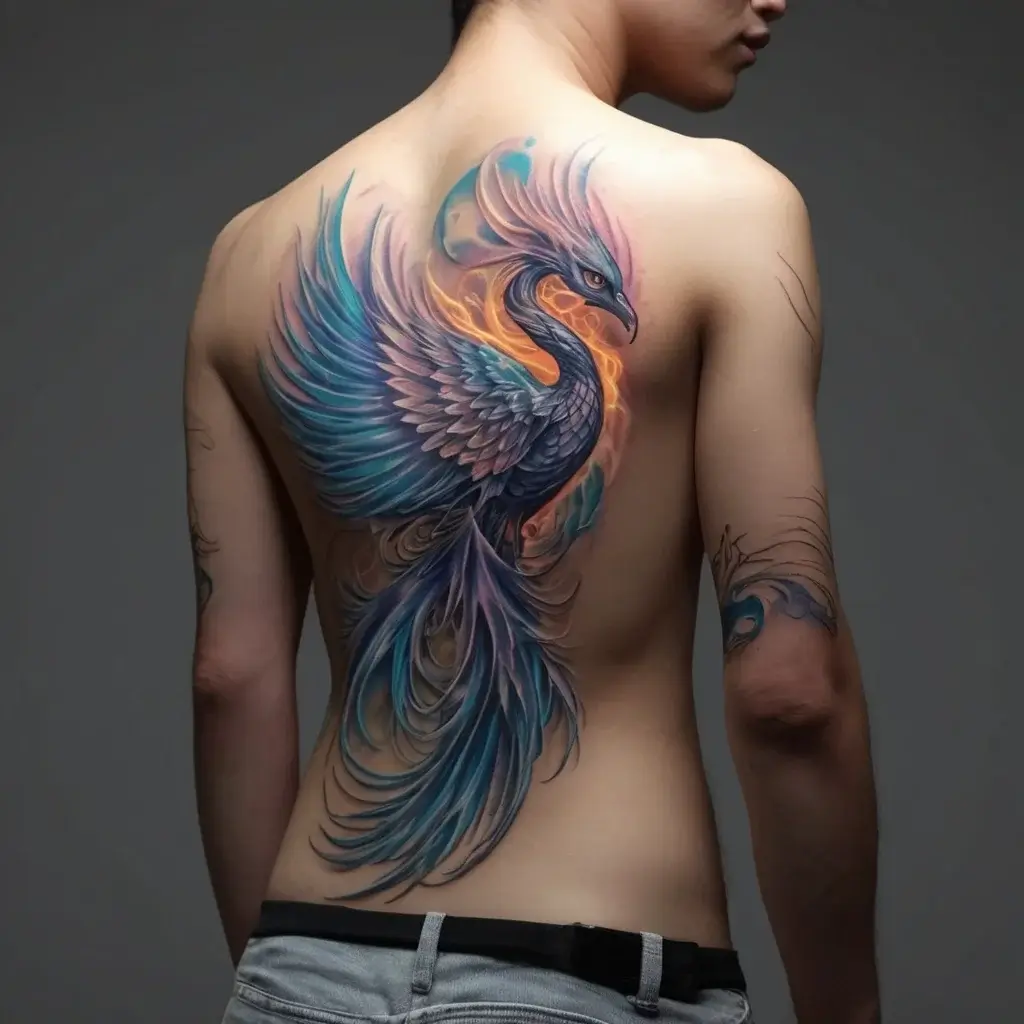 Phoenix bird tattoo (52)