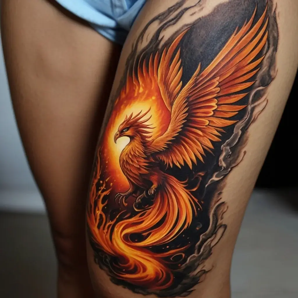 Phoenix bird tattoo (53)