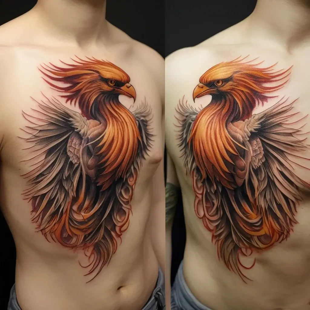 Phoenix bird tattoo (55)