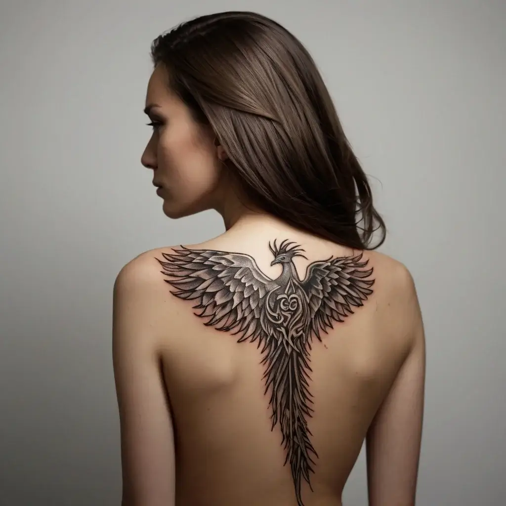 Phoenix bird tattoo (57)