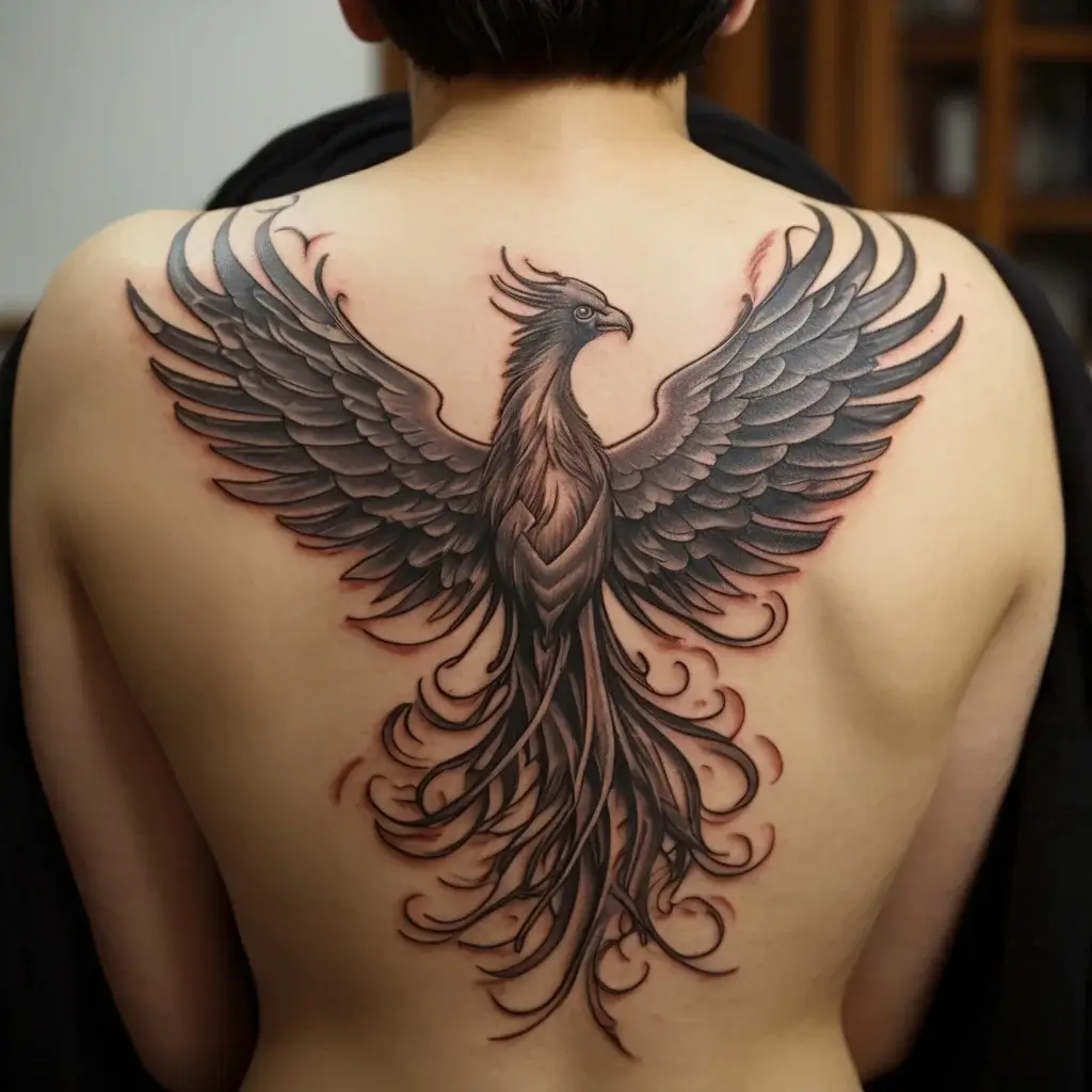 Phoenix bird tattoo (58)