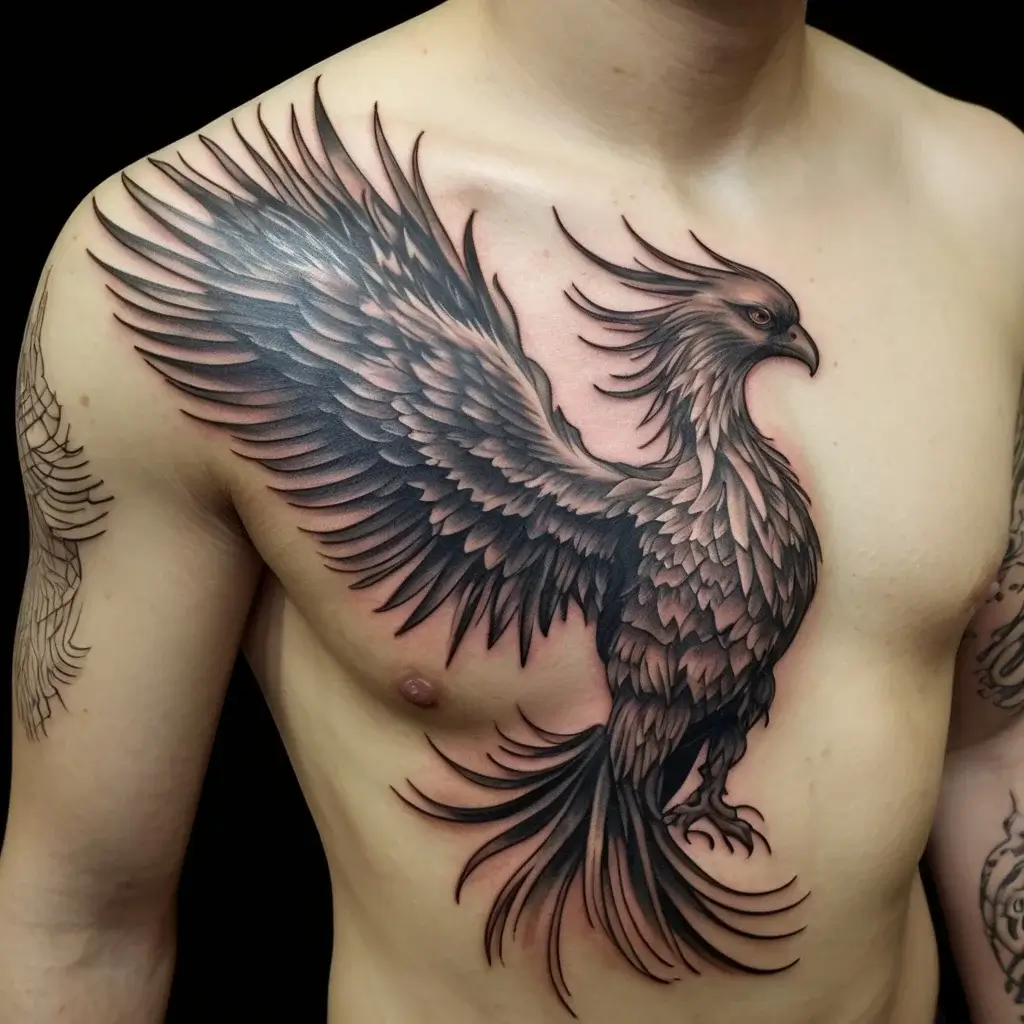 Phoenix bird tattoo (59)