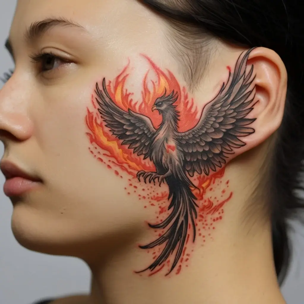 Phoenix bird tattoo (6)