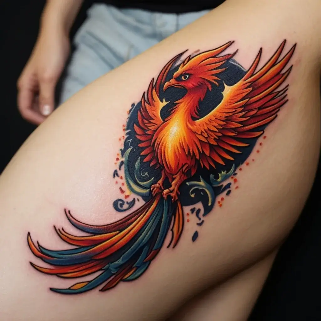 Phoenix bird tattoo (61)