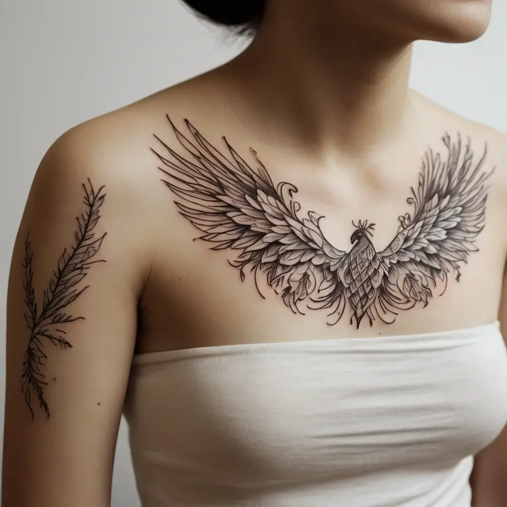 Phoenix bird tattoo (62)