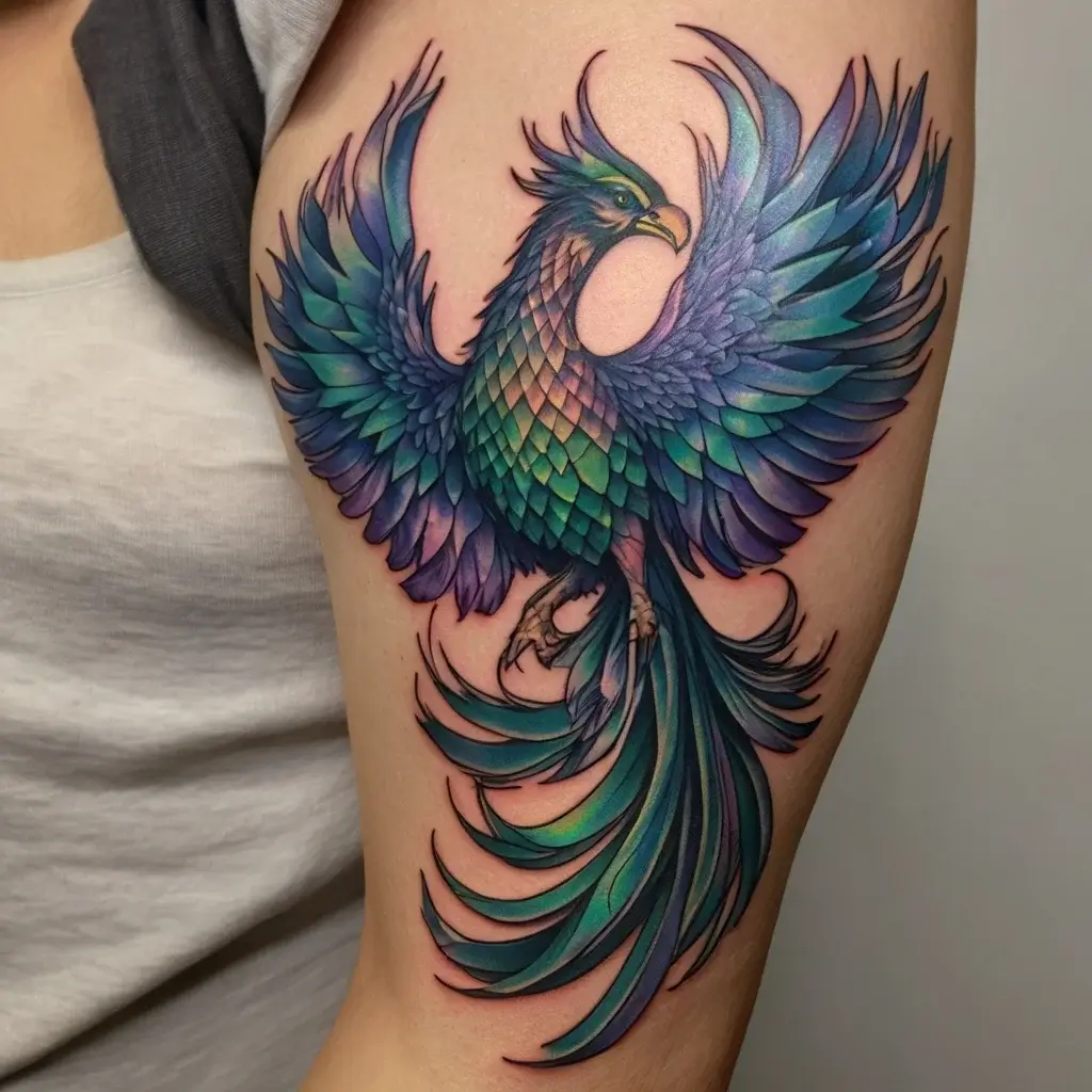 Phoenix bird tattoo (66)