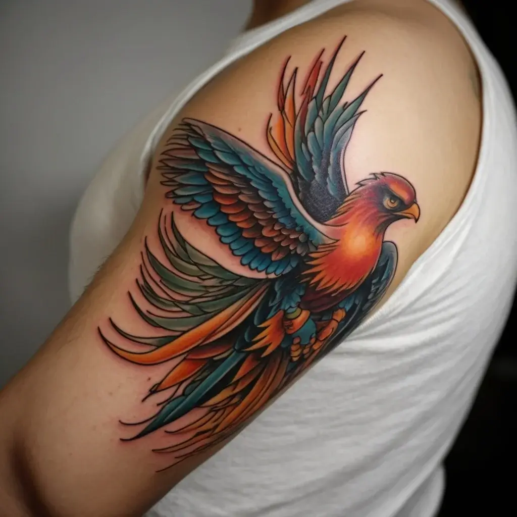 Phoenix bird tattoo (67)