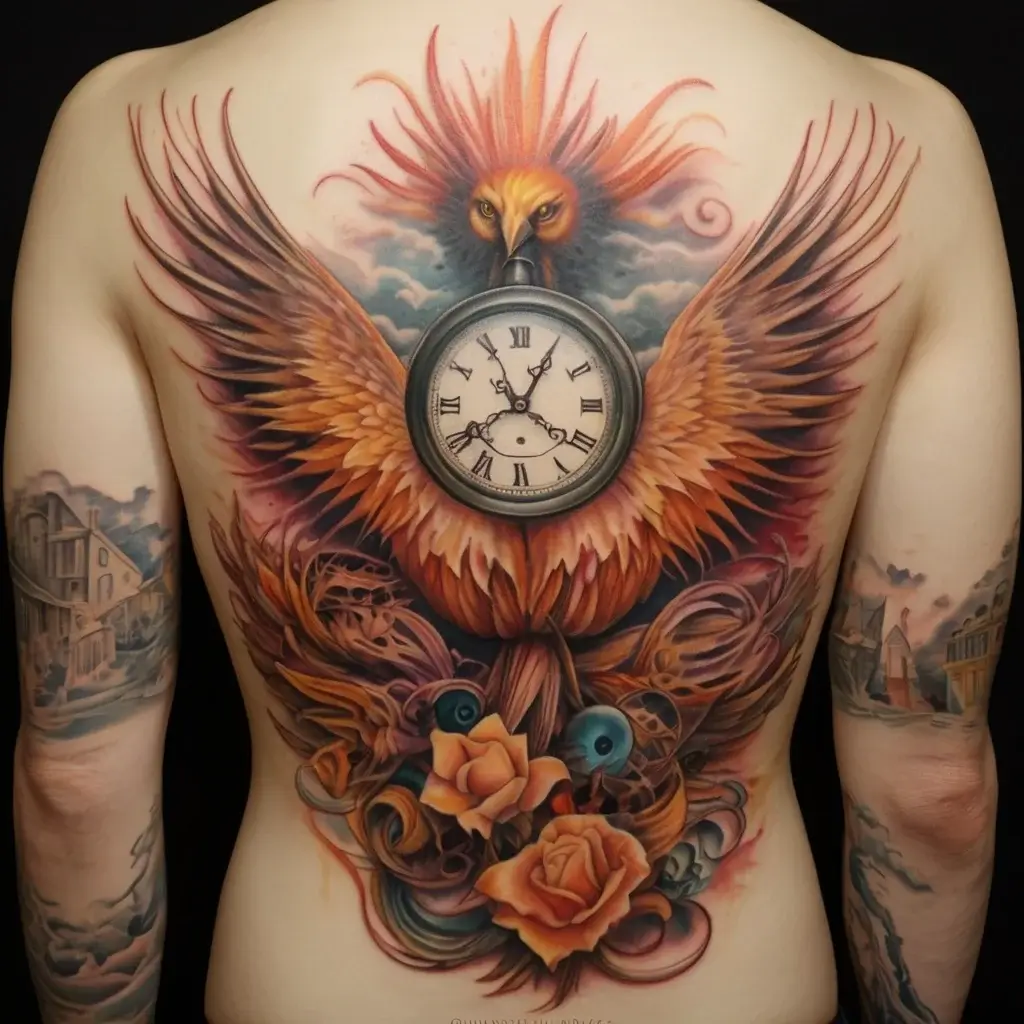 Phoenix bird tattoo (69)