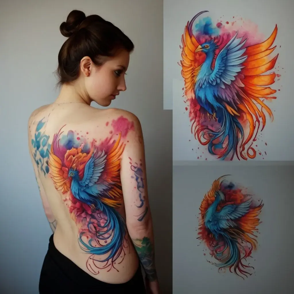 Phoenix bird tattoo (70)