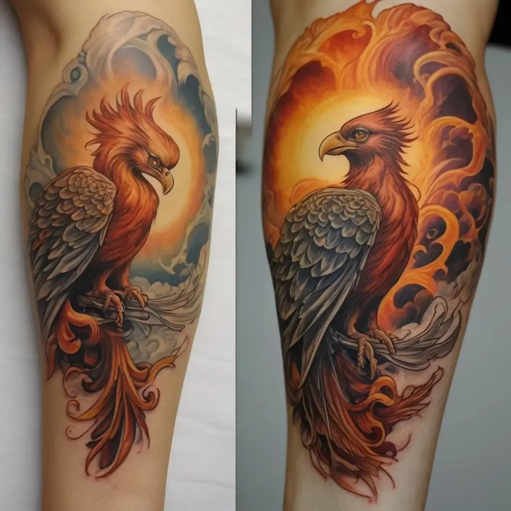 Phoenix bird tattoo (73)