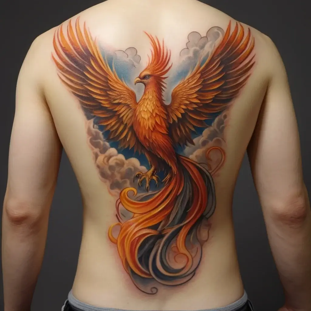 Phoenix bird tattoo (74)