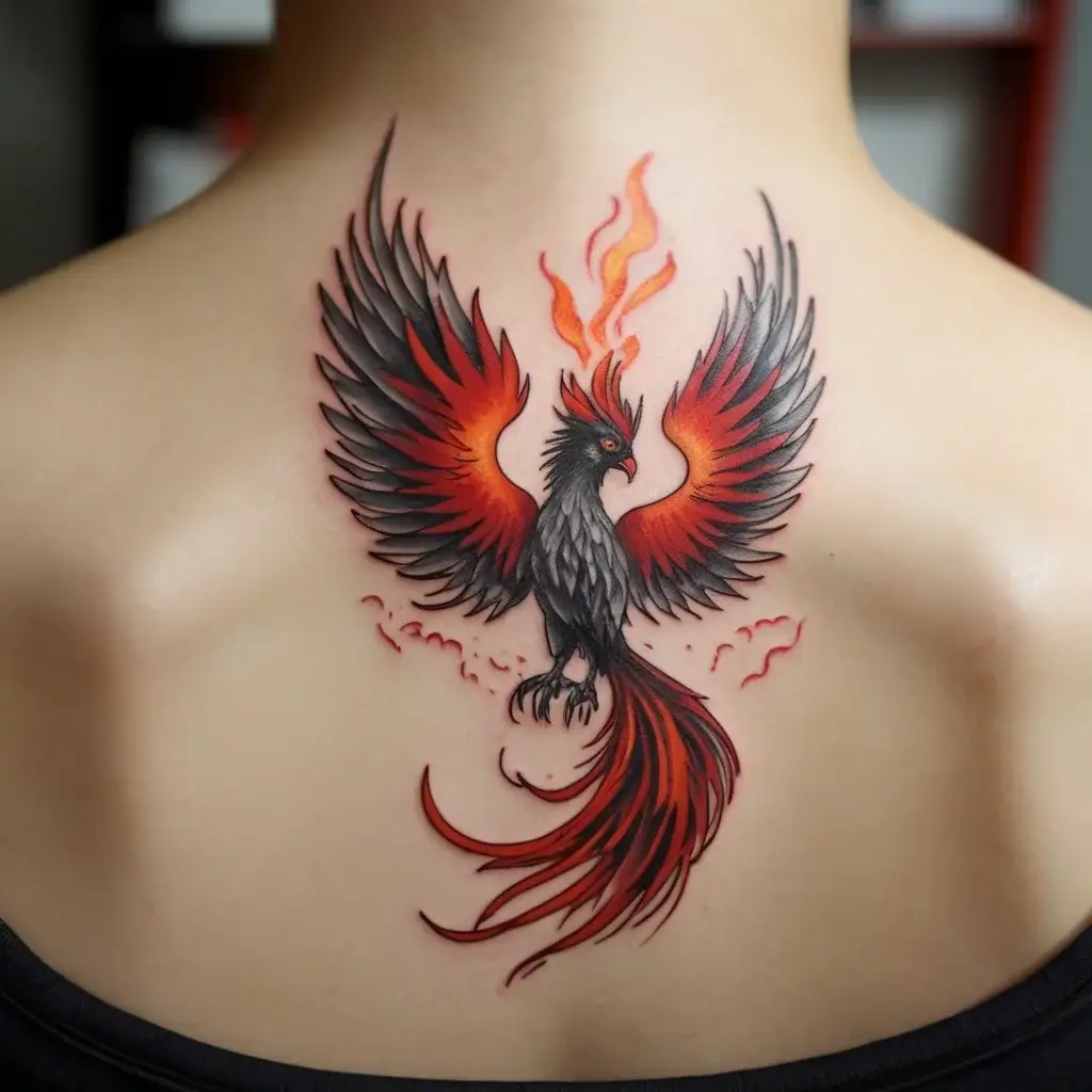 Phoenix bird tattoo (8)