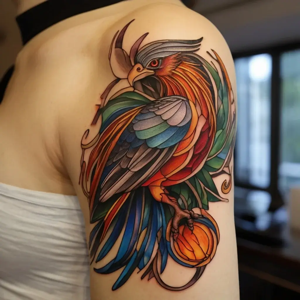 Phoenix bird tattoo (80)