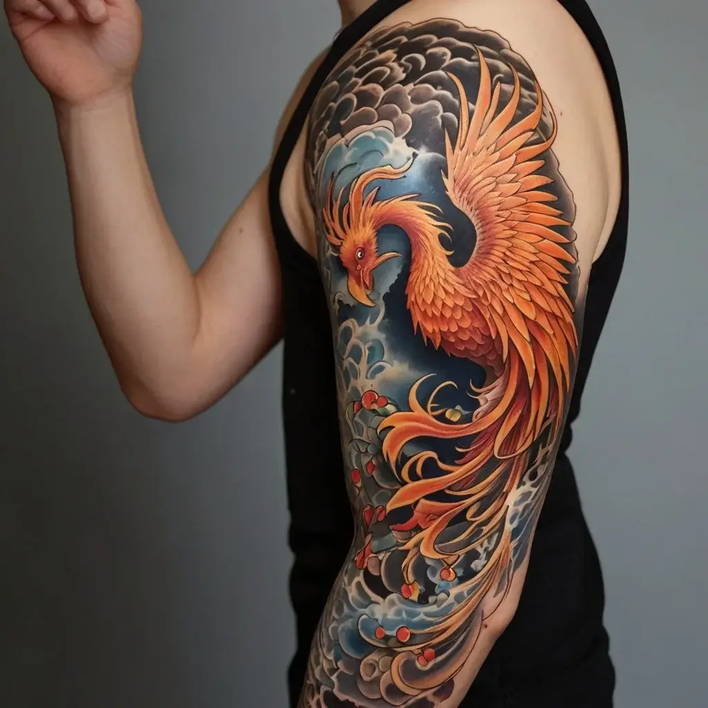 Phoenix bird tattoo (88)