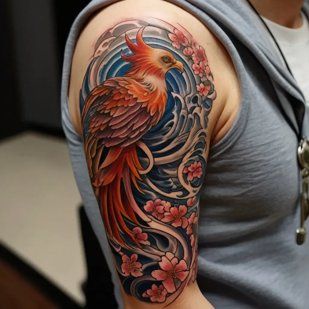 Phoenix bird tattoo (89)