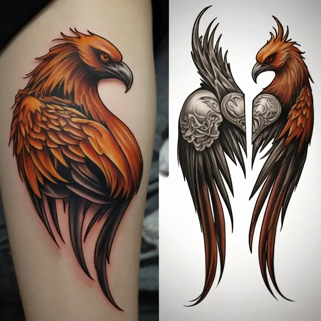 Phoenix bird tattoo (9)