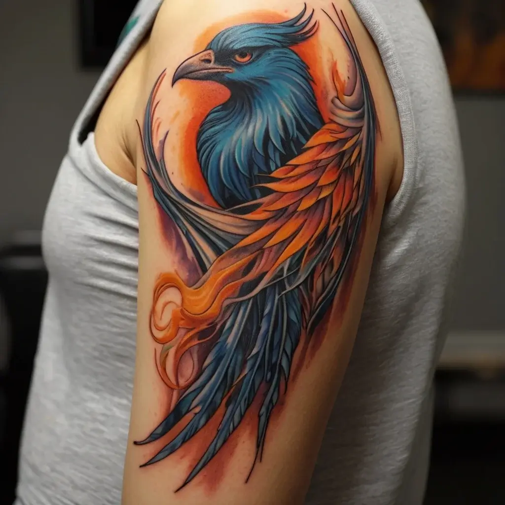 Phoenix bird tattoo (92)