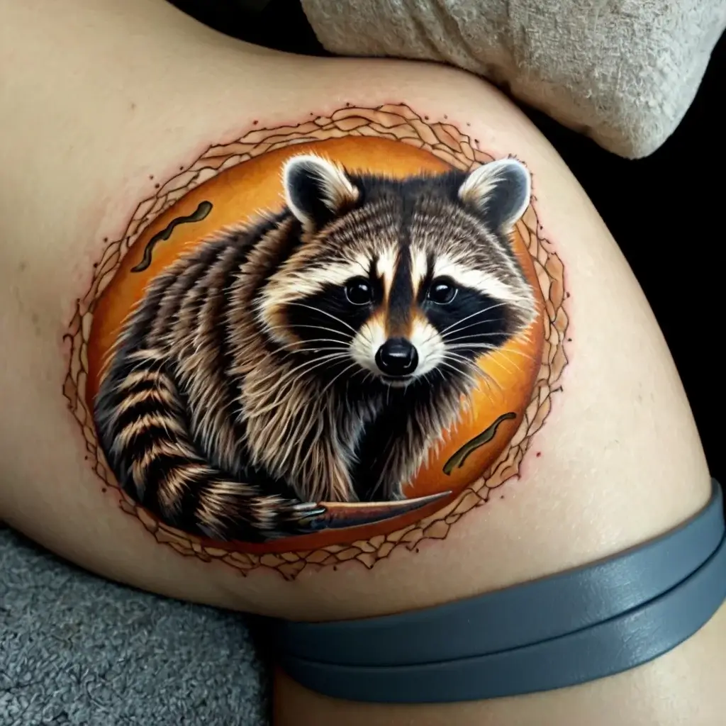 Raccoon tattoo (100)