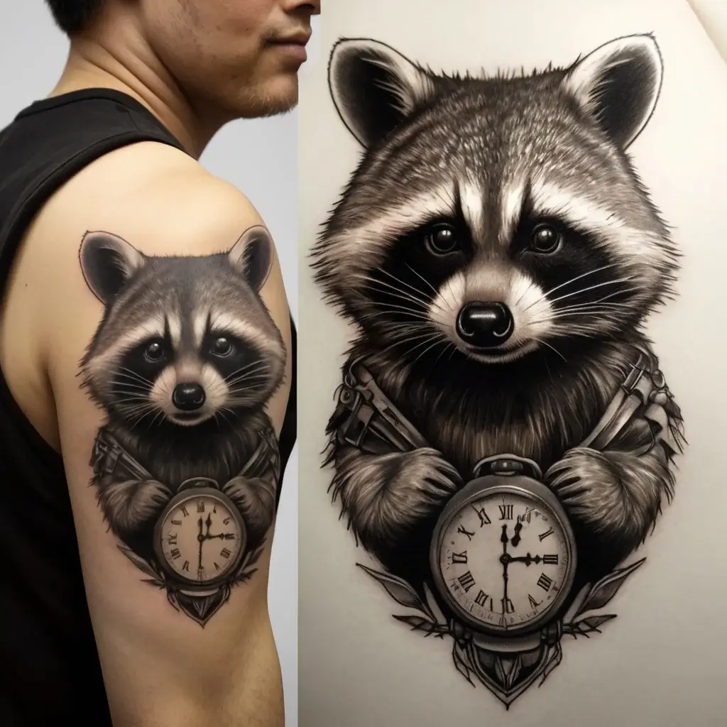 Raccoon tattoo (107)