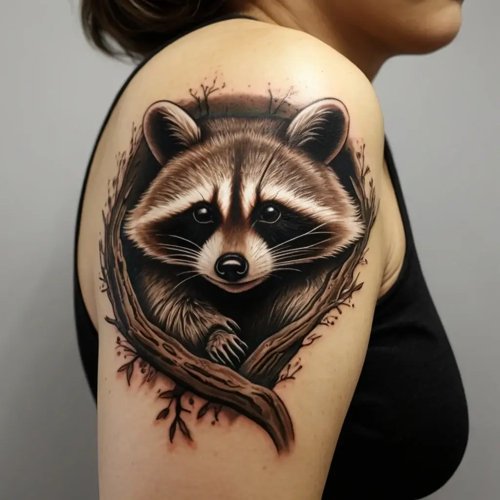 Raccoon tattoo (128)