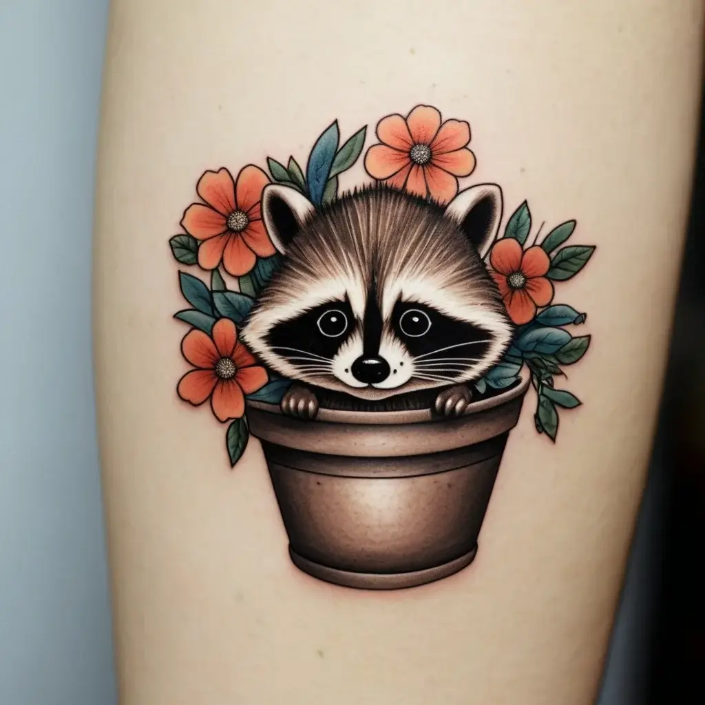 Raccoon tattoo (27)