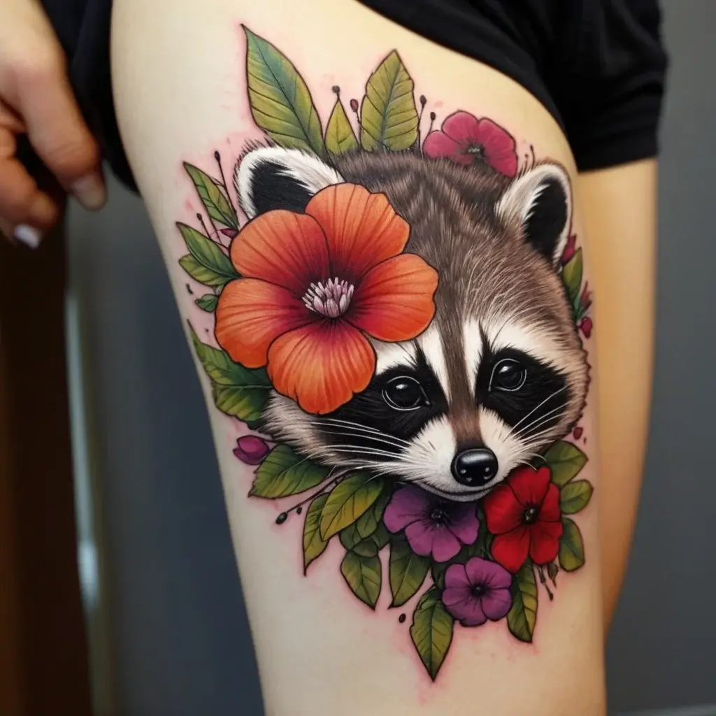 Raccoon tattoo (42)