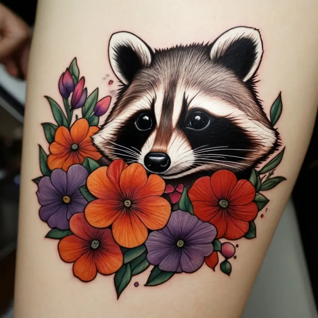 Raccoon tattoo (43)