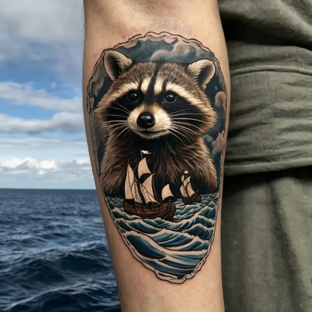 Raccoon tattoo (46)