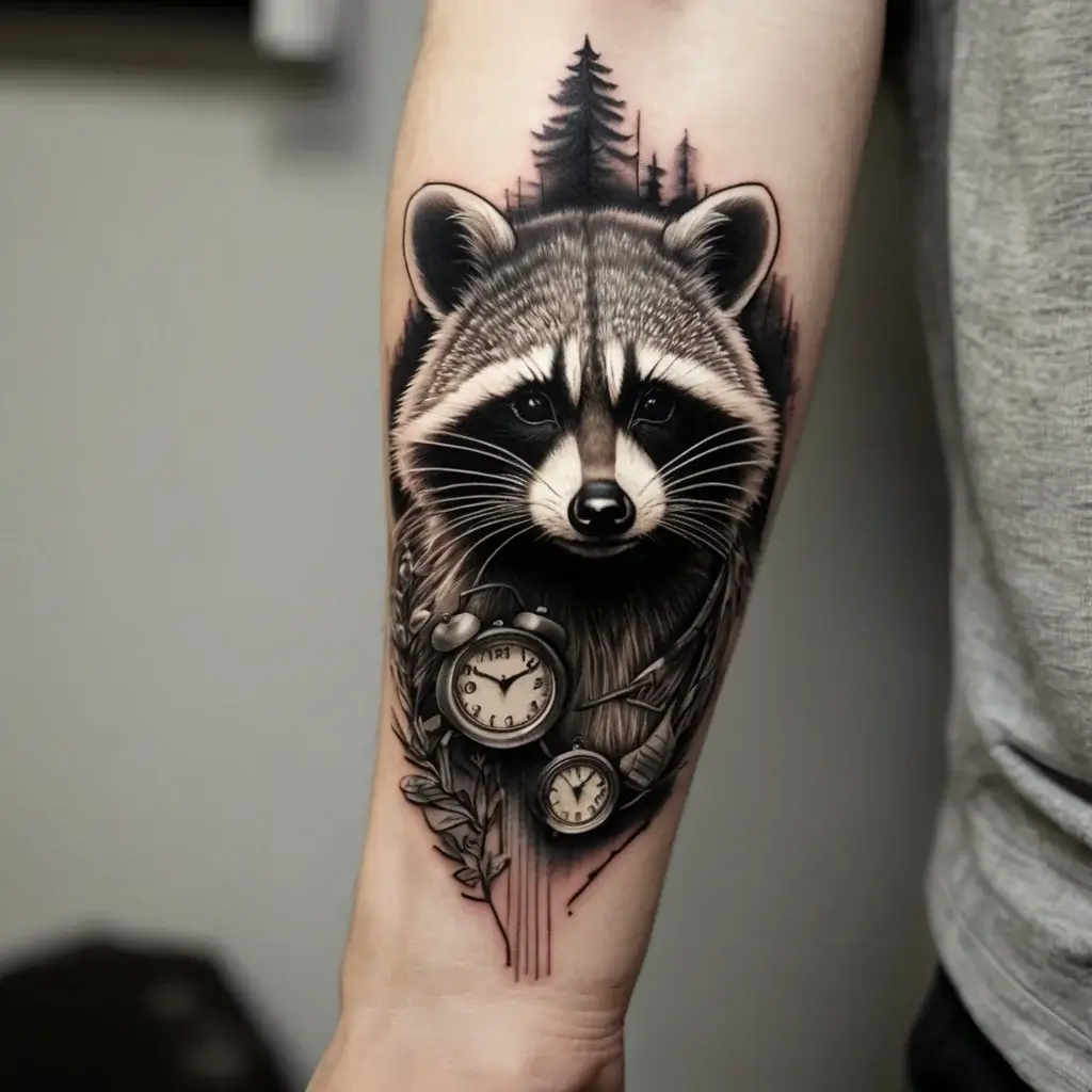 Raccoon tattoo (48)