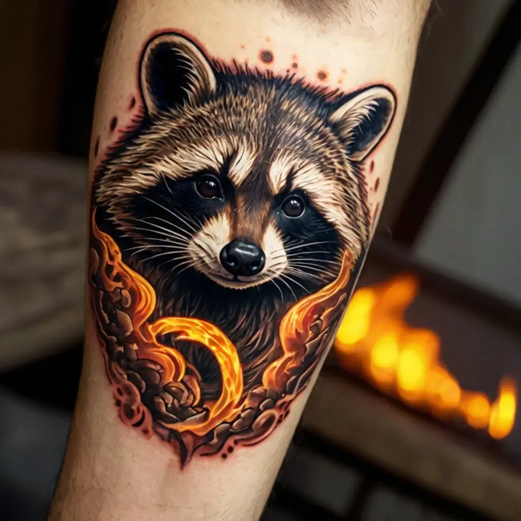 Raccoon tattoo (53)