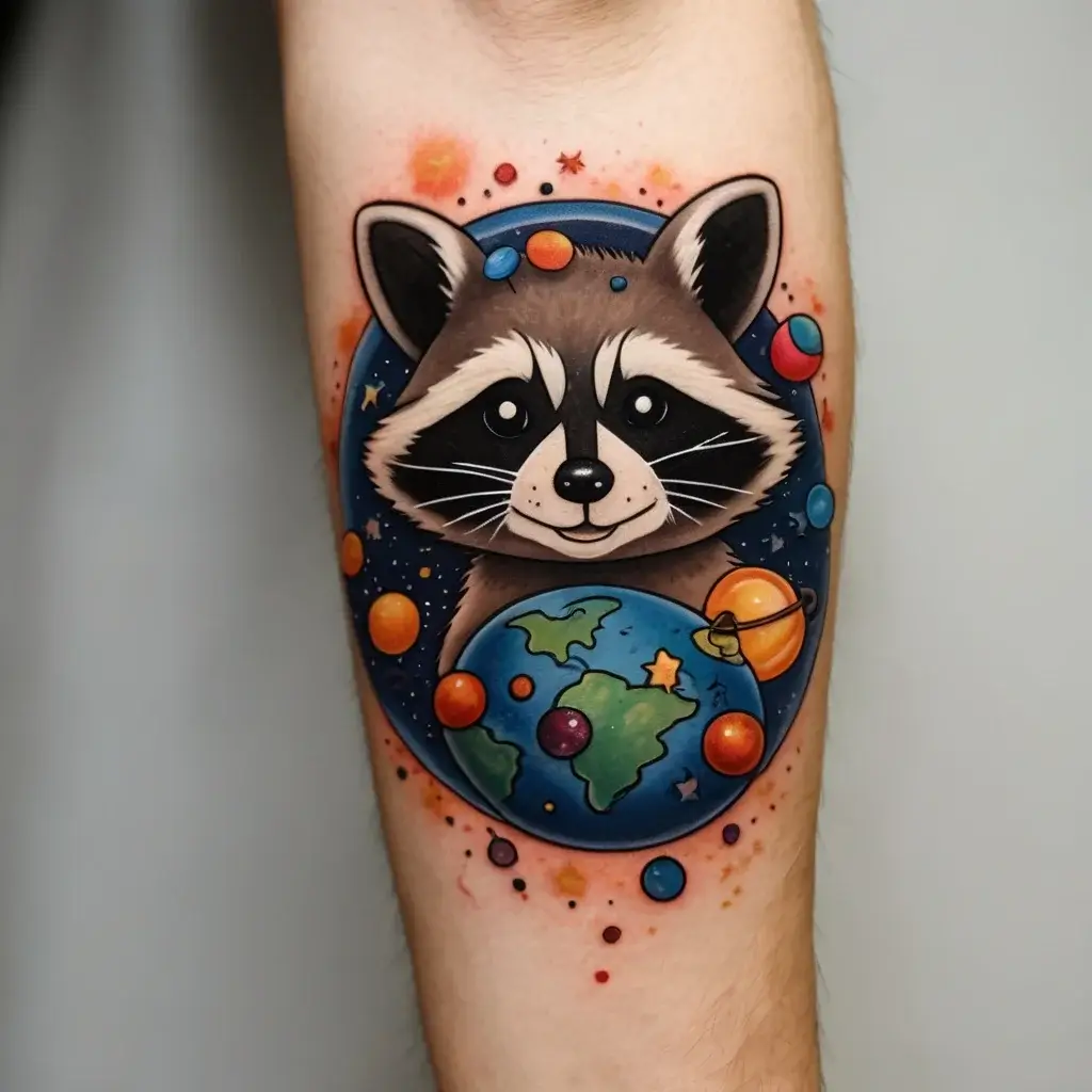 Raccoon tattoo (67)