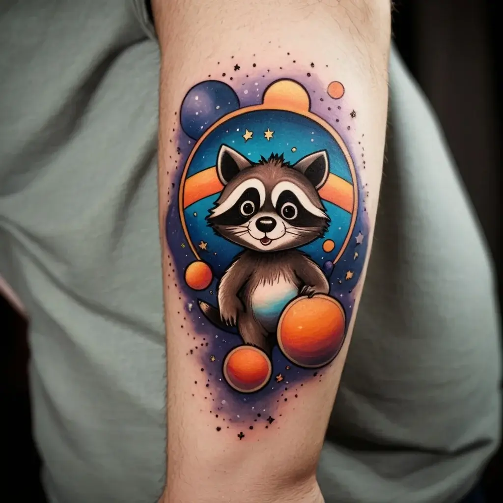 Raccoon tattoo (68)