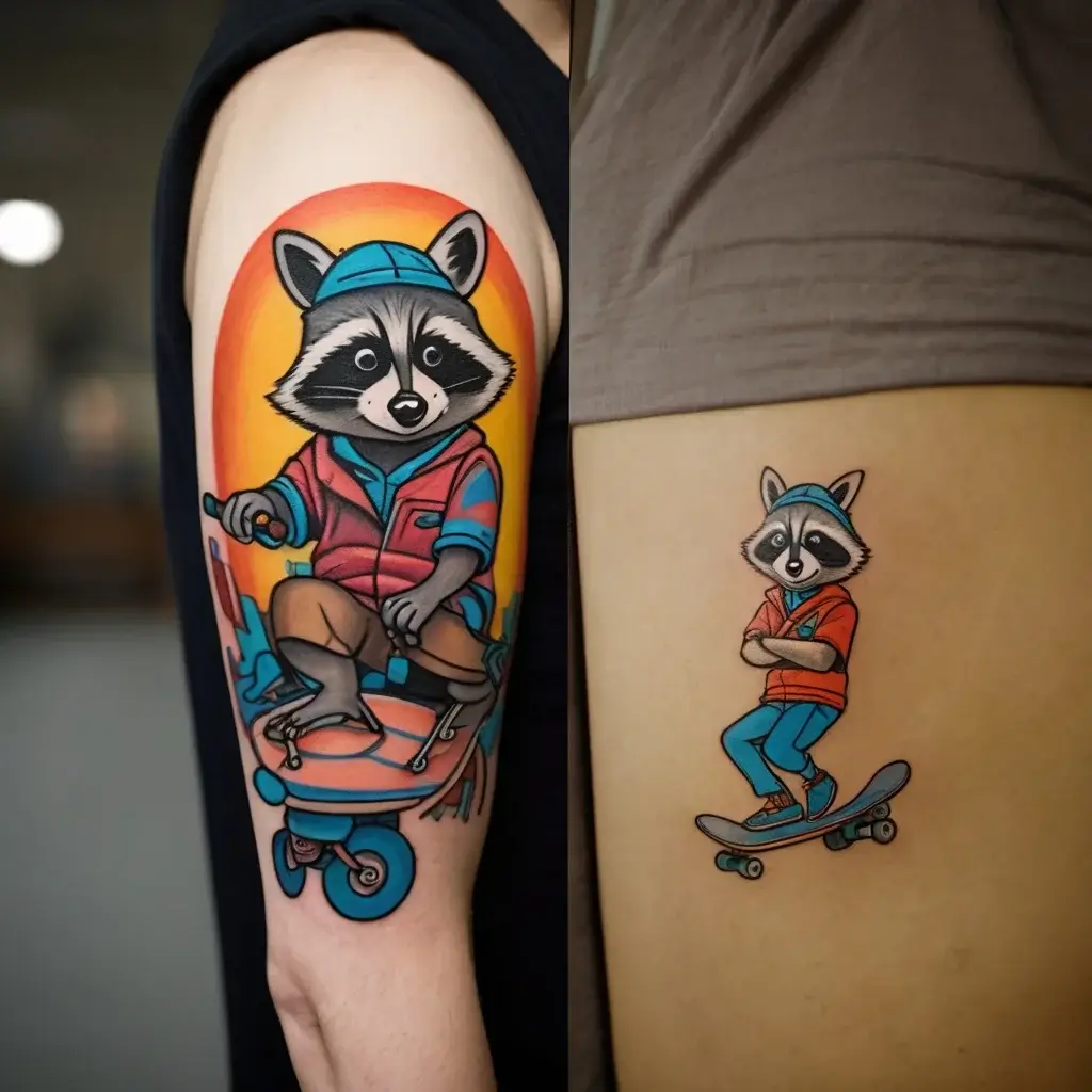 Raccoon tattoo (75)