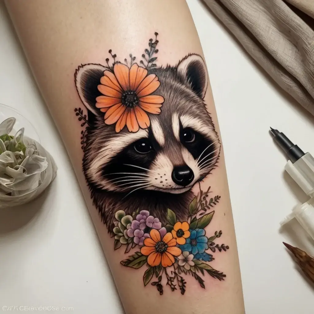 Raccoon tattoo (8)