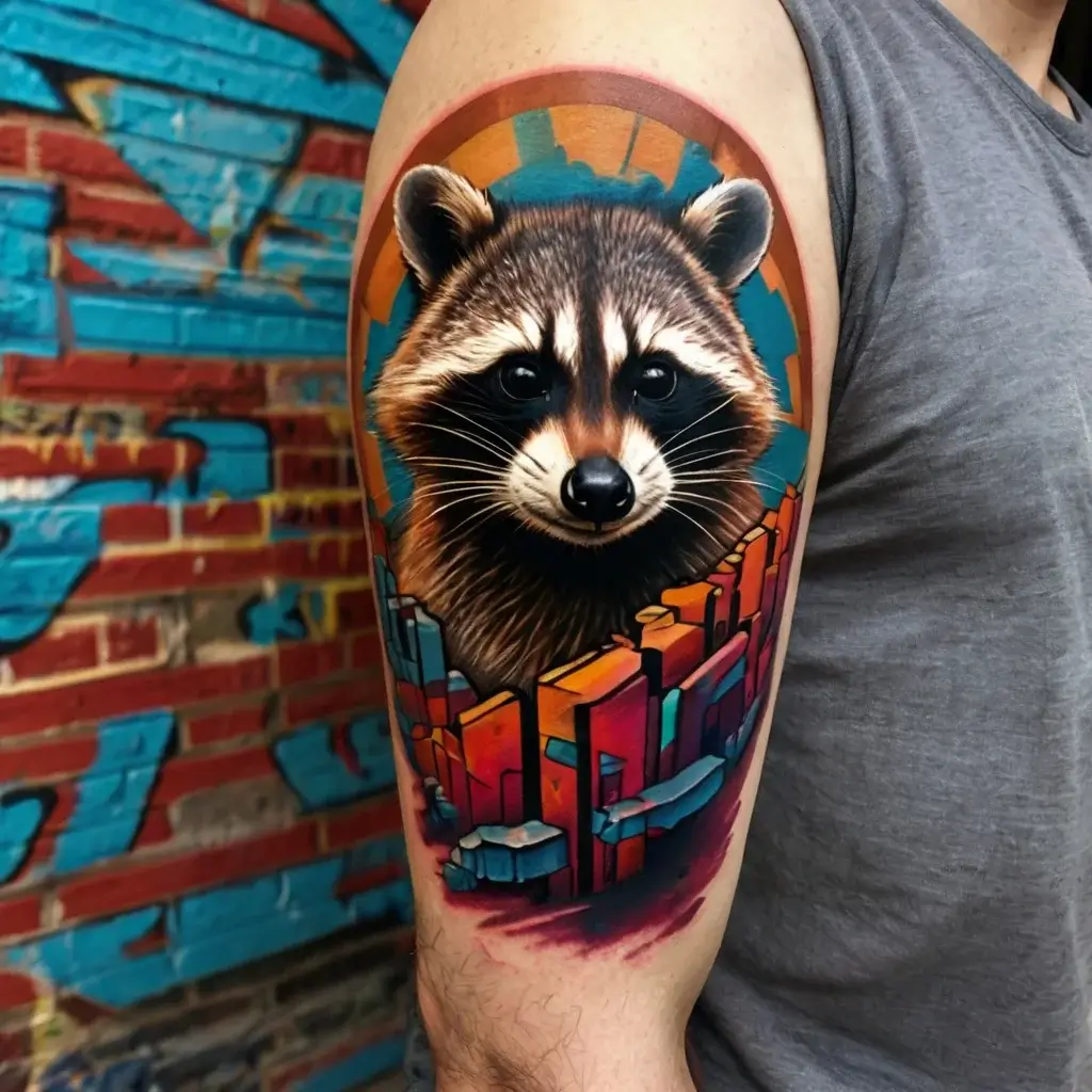 Raccoon tattoo (90)