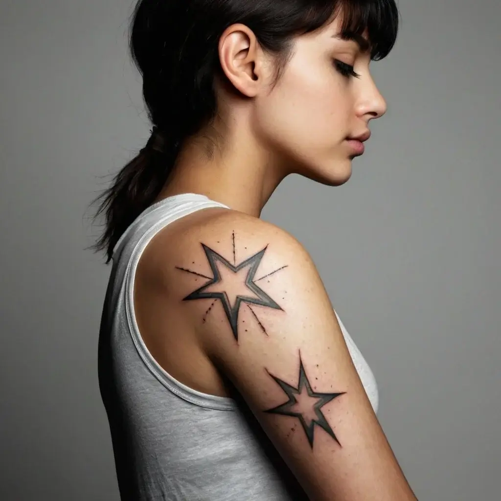 Shoulder star tattoos (45)