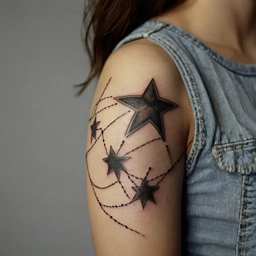 Shoulder star tattoos (46)