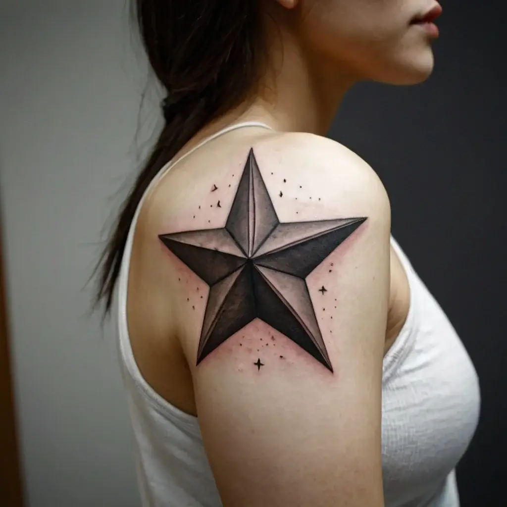 Shoulder star tattoos (57)