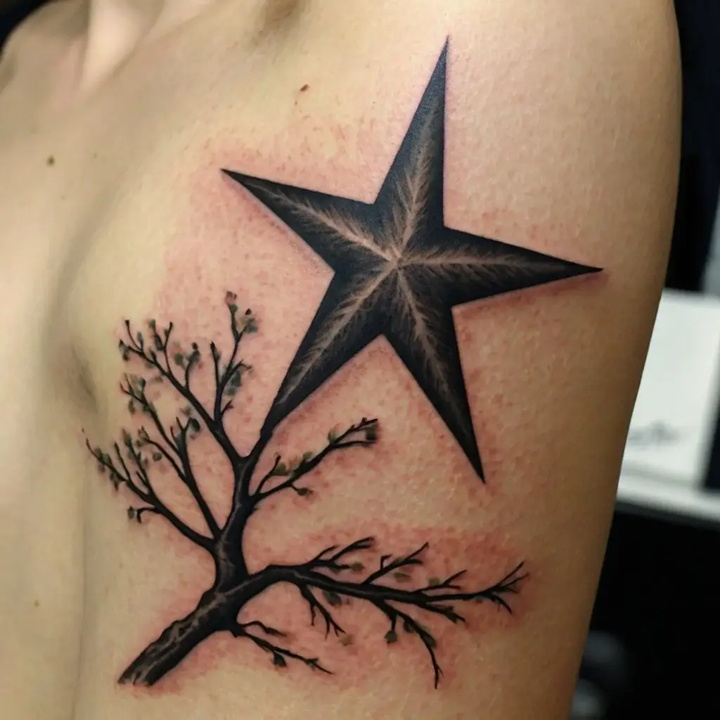 Shoulder star tattoos (59)