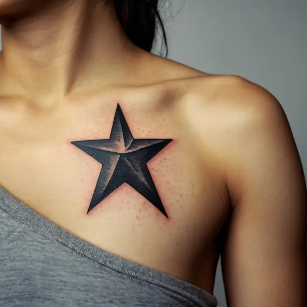 Shoulder star tattoos (62)