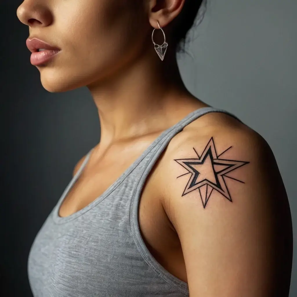 Shoulder star tattoos (63)