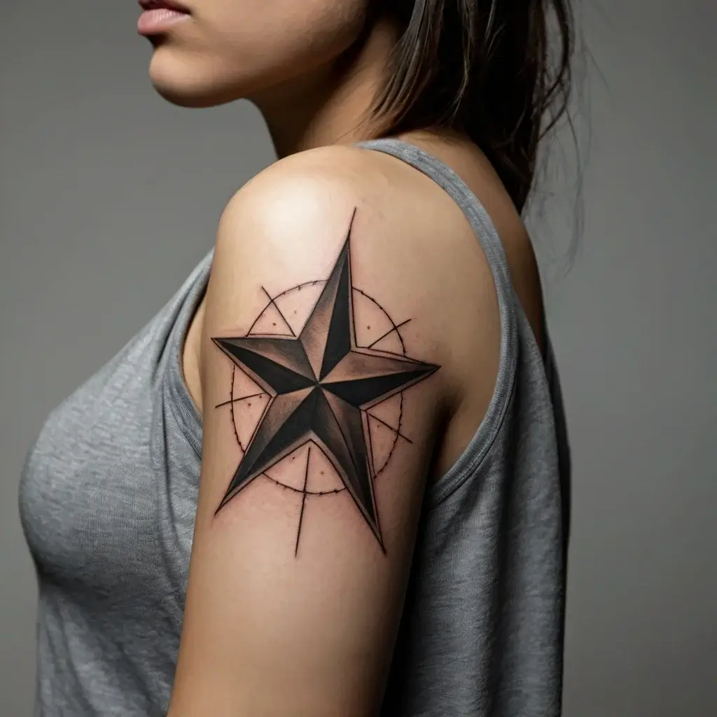 Shoulder star tattoos (65)