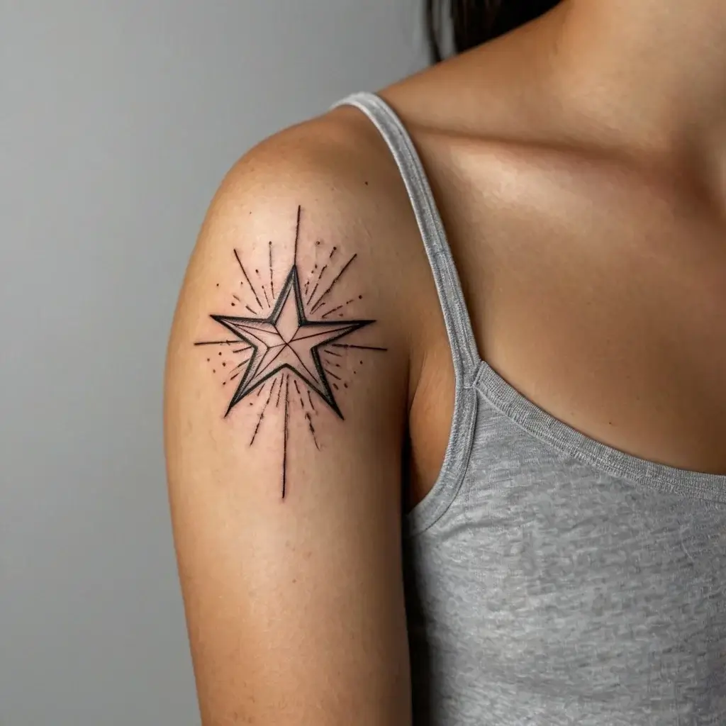 Shoulder star tattoos (69)