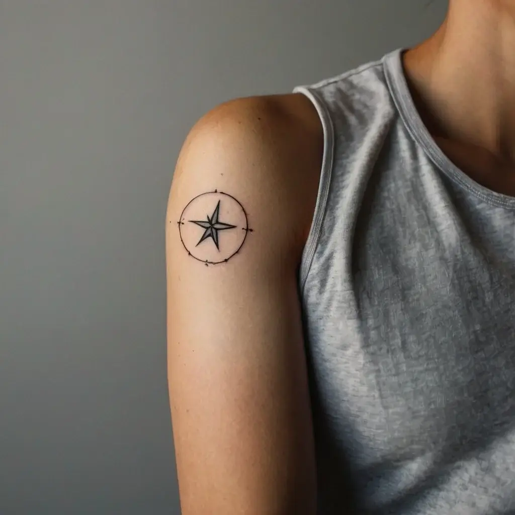 Shoulder star tattoos (72)